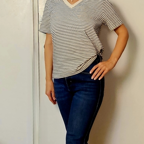 Massimo Dutti striped t-shirt Size M - Picture 2 of 5